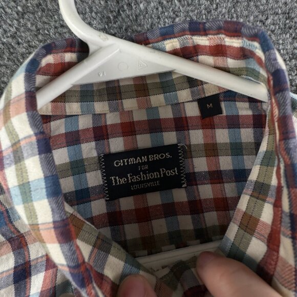 Gitman Bros For Fashion Post Louisville Colorful Check Medium Button Up Cotton - Picture 8 of 16